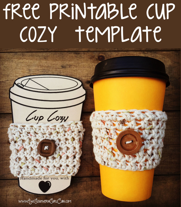 Printable Mug Cozy Template Cup Cozy Printable PDF Coffee 
