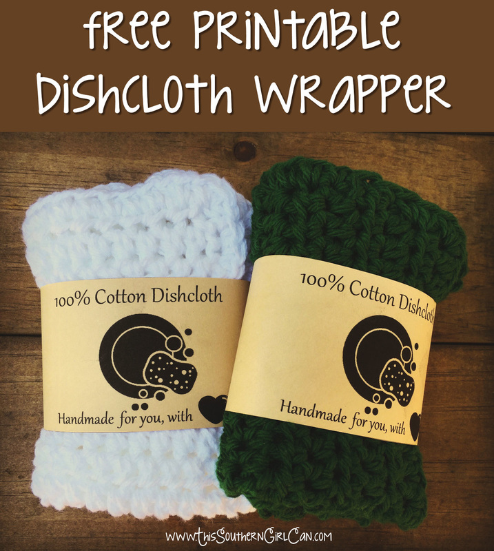 Printable Christmas Dishcloth & Washcloth Wrap Labels, DIY Knit Wash Cloths  Tags, personalized gift - Edit in Free Canva • FREE Pattern
